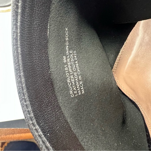 Steve Madden CRU Black Slouch Leather Wood Block Heel Mule Sandals Women Size 9 - Picture 5 of 7